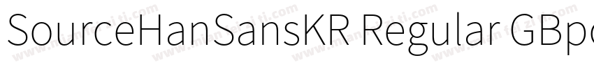 SourceHanSansKR Regular GBpc EUC H字体转换